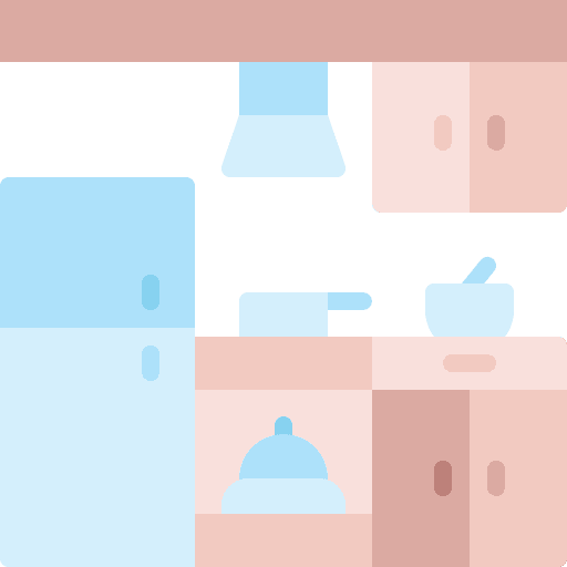 Kitchen cabinet oven sink icon