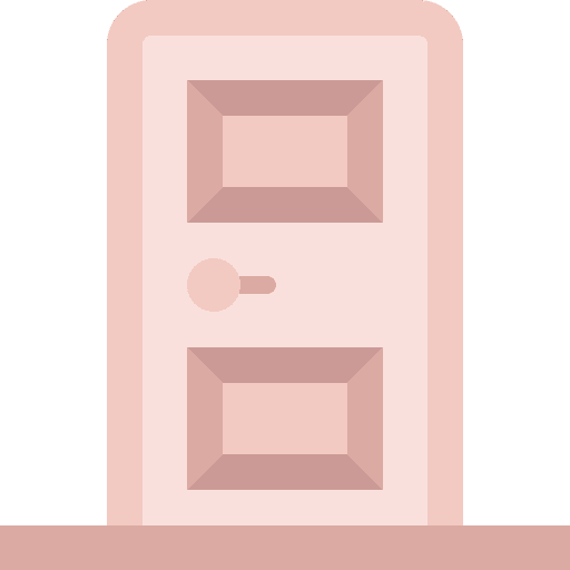 Door furniture and household door entrance icon Door furniture and household door entrance icon