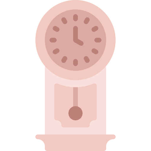 Vintage clock furniture and household retro home decoration icon