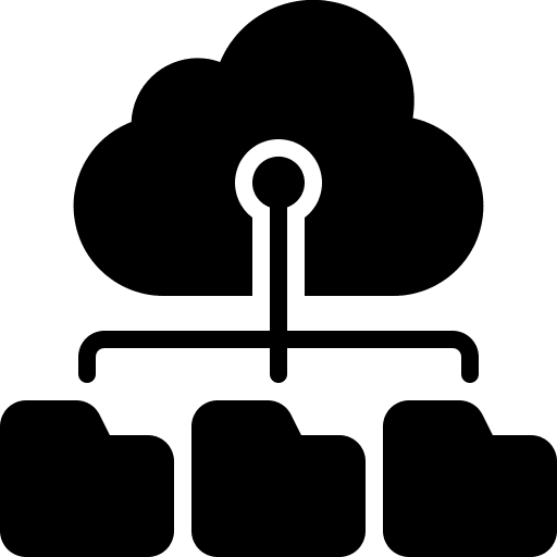 Cloud computing backup folder networking icon