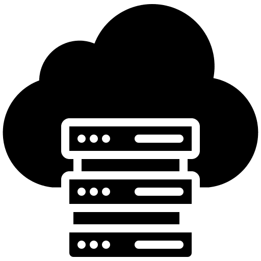 Cloud network server dedicated hosting icon
