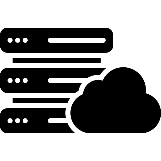 Server computing cloud storage data icon