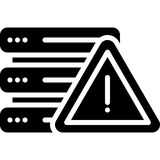 Server server networking warning icon