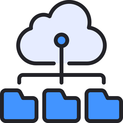 Cloud computing sync backup recovery icon