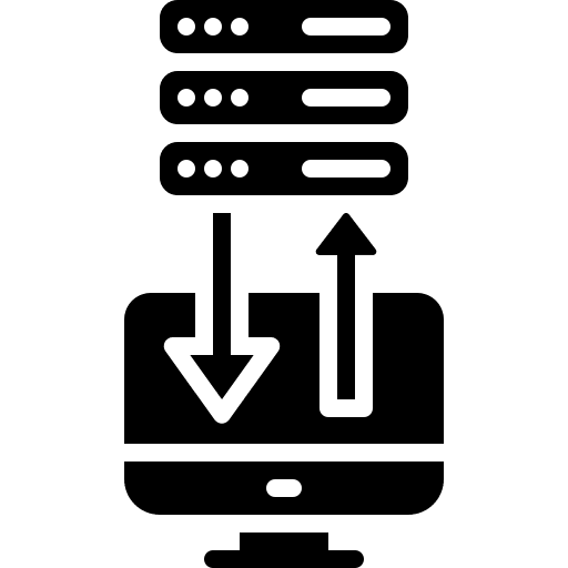 Computer network monitor server icon Computer network monitor server icon