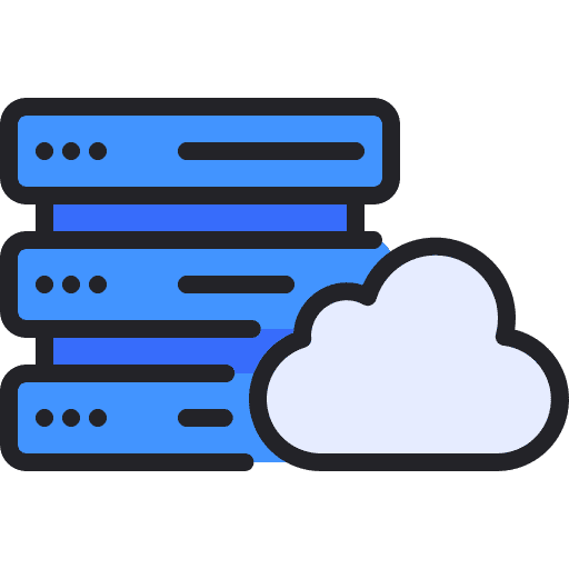 Server security connection computing cloud icon