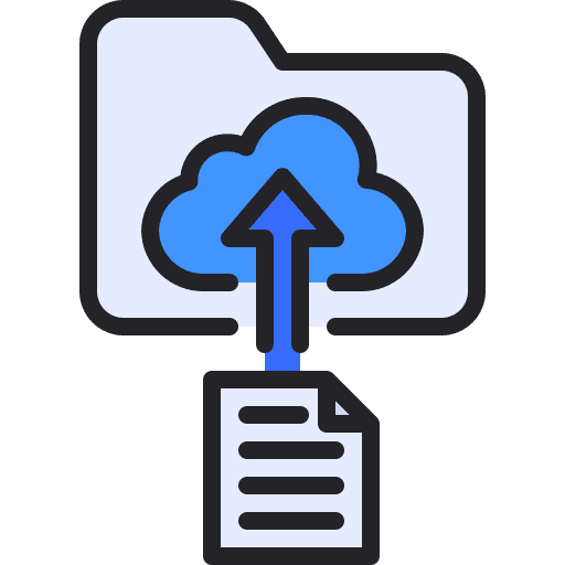 Database file upload files and folders upload icon Database file upload files and folders upload icon