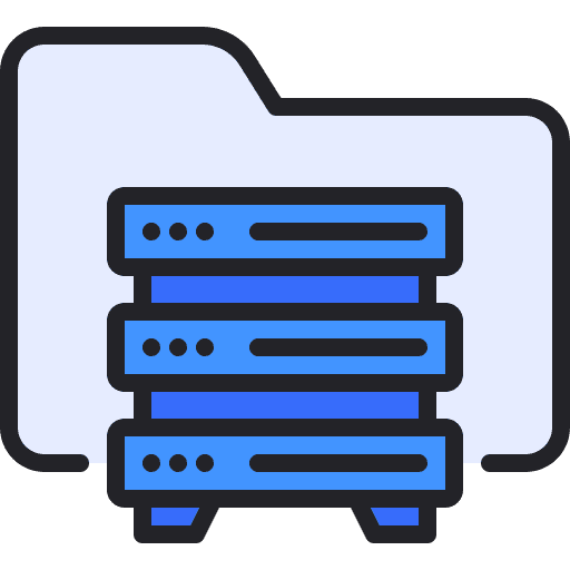 Database files and folders archive cloud computing icon Database files and folders archive cloud computing icon