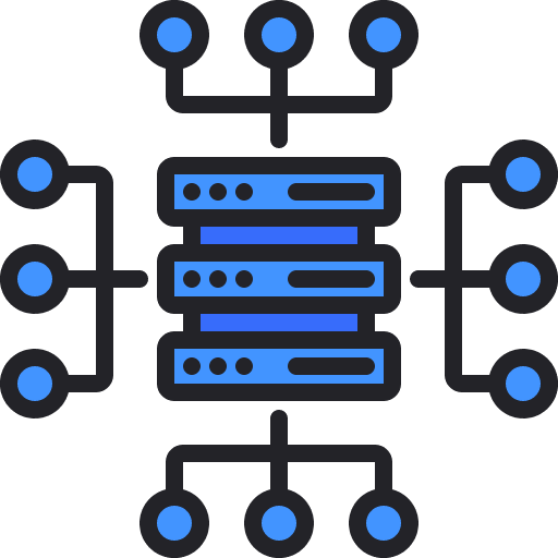 Hosting database electronics servers icon Hosting database electronics servers icon