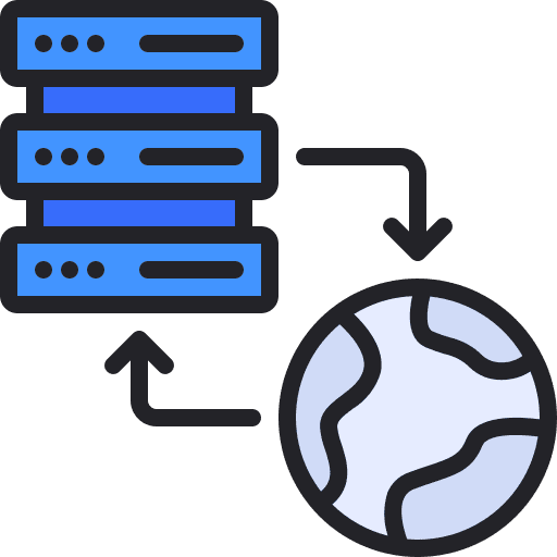 Hosting ui seo and web server icon Hosting ui seo and web server icon