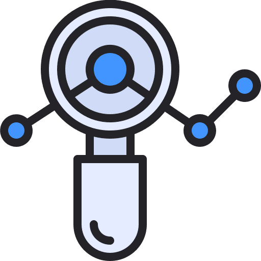 Magnifier data analytics analytics bar graph icon Magnifier data analytics analytics bar graph icon