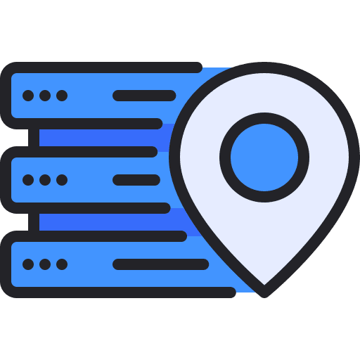 Server servers hosting location icon Server servers hosting location icon