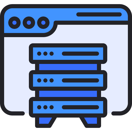 Browser seo and web ui server icon Browser seo and web ui server icon