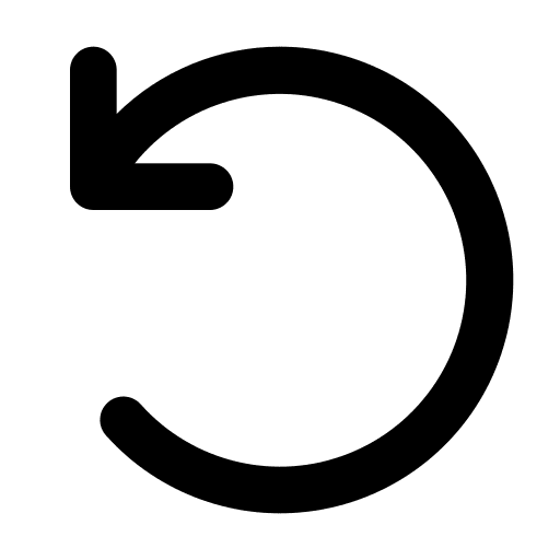 Rotate left return counterclockwise arrow icon