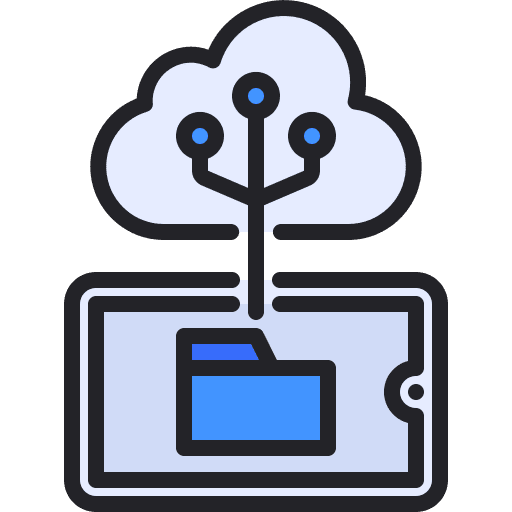 Smartphone cloud computing networking folder icon Smartphone cloud computing networking folder icon