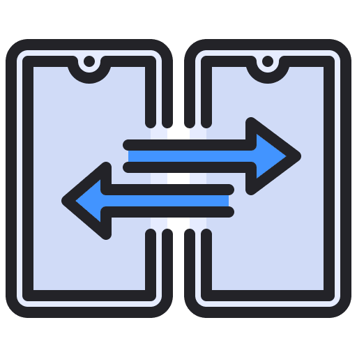 Smartphone mobile sync electronics data transfer icon Smartphone mobile sync electronics data transfer icon