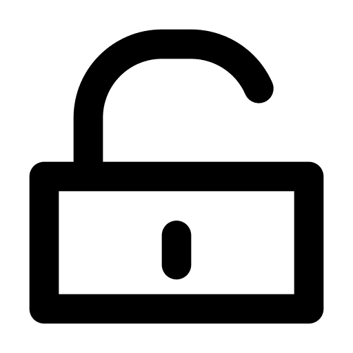 Unlock access protection ui icon Unlock access protection ui icon