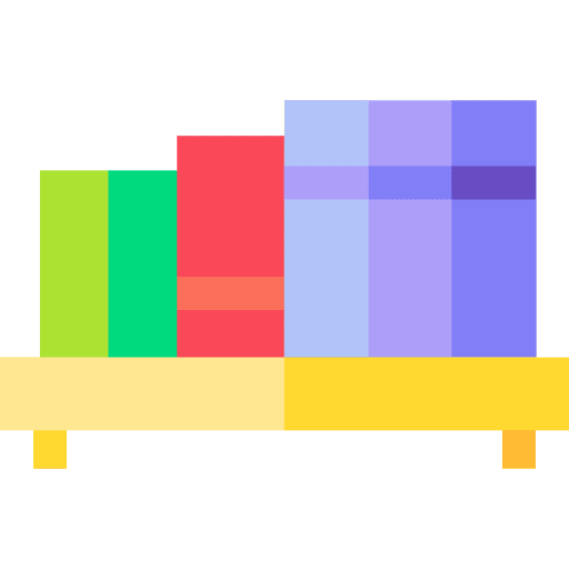 Bookshelf furniture and household library encyclopedia icon Bookshelf furniture and household library encyclopedia icon