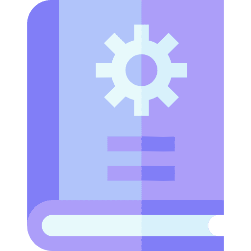 Manual education gear manual icon Manual education gear manual icon