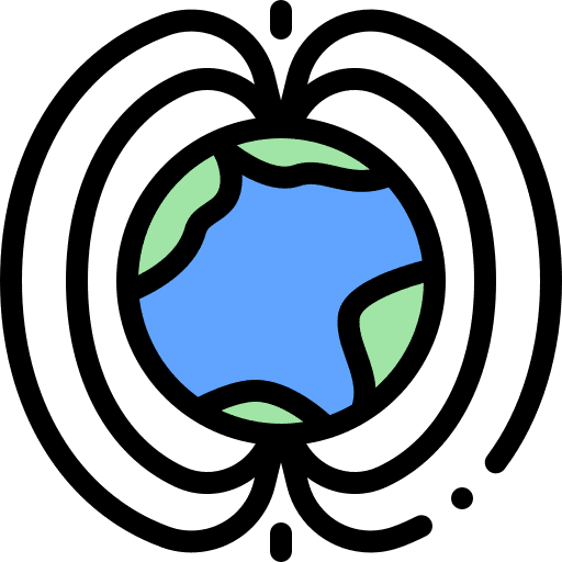 Magnetic field globe earth ecology and environment icon Magnetic field globe earth ecology and environment icon
