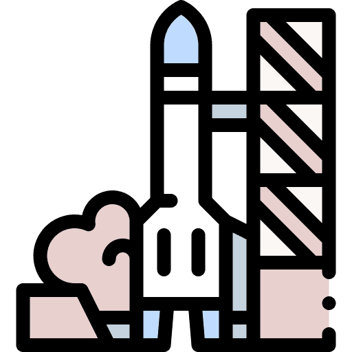 Rocket initiative start button start up icon Rocket initiative start button start up icon