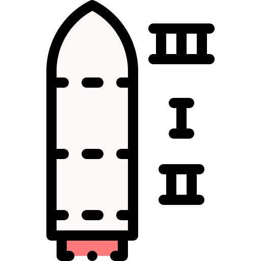 Rocket launch initiative space shuttle icon Rocket launch initiative space shuttle icon