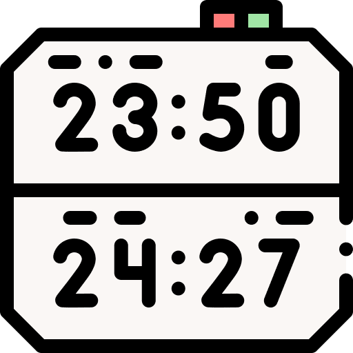 Clock mars time and date clock icon Clock mars time and date clock icon