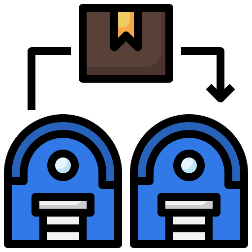 Distribution delivery logistics warehouse icon Distribution delivery logistics warehouse icon