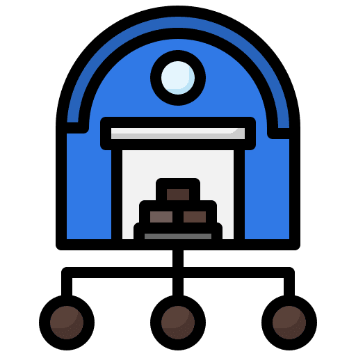 Hub stock logistics transportation icon