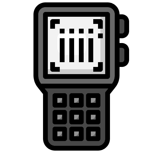 Scanner product shipping and delivery scanner icon