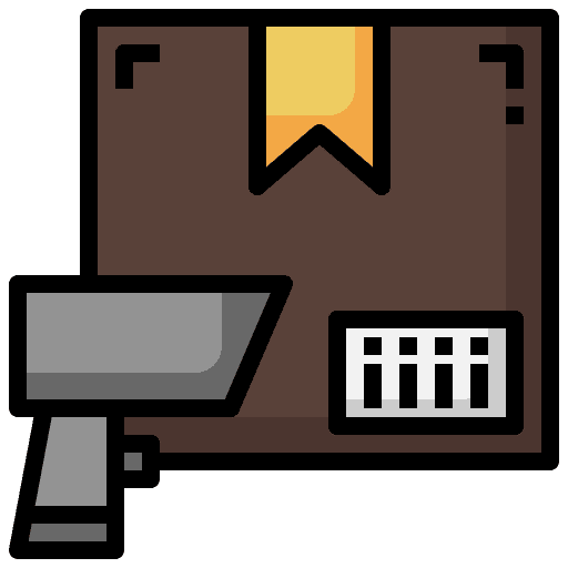 Barcode scan scanning shipping data icon Barcode scan scanning shipping data icon