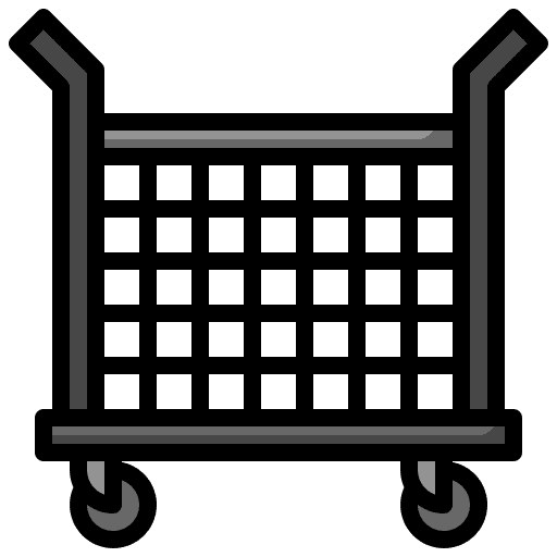 Trolley shipping and delivery delivery cart logistic icon Trolley shipping and delivery delivery cart logistic icon