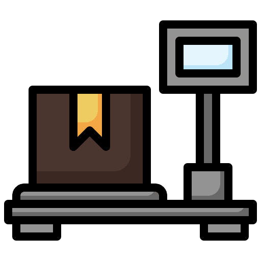 Weighing delivery box parcel weight weighing scale icon Weighing delivery box parcel weight weighing scale icon