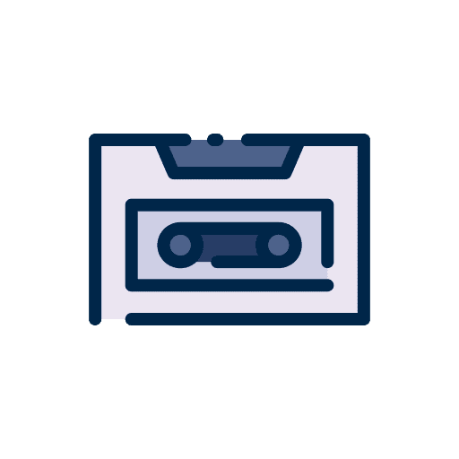 Cassette music tape recording cassette tape icon Cassette music tape recording cassette tape icon