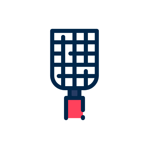 Fly swatter utensil weapon tool icon Fly swatter utensil weapon tool icon