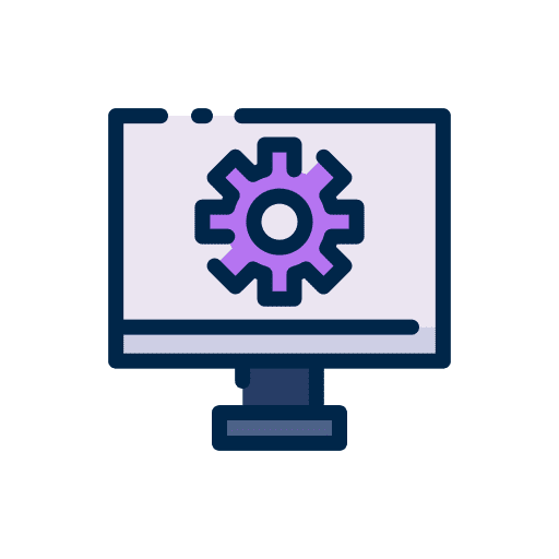 Software screen software gear icon Software screen software gear icon