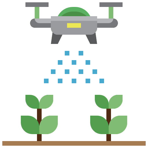 Drone seeds farming and gardening drone icon