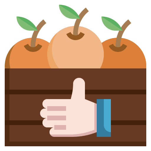 Good food vegetable farmer icon