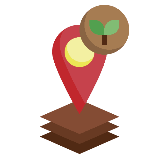 Mapping plant agriculture leaf icon