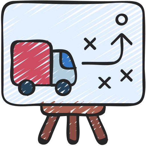Logistics delivery strategic plan analysis logistics icon
