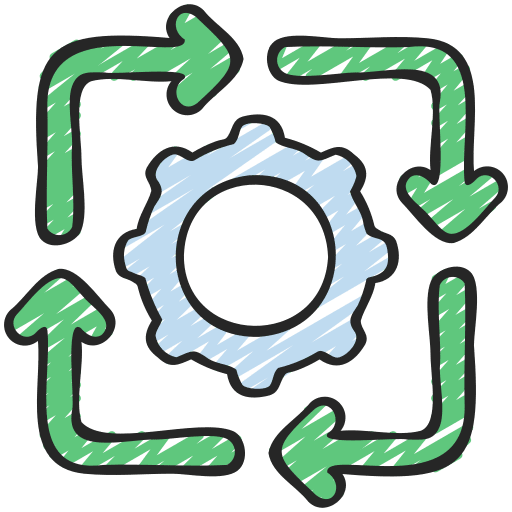 Process business and finance development transition icon