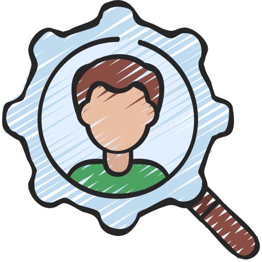Recruitment loupe vacancy cv icon