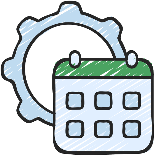Scheduling timetable productivity calendar icon