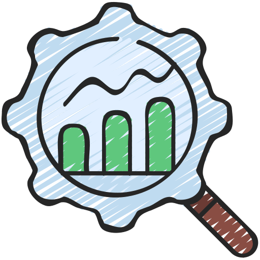 Analysis chart business and finance data analysis icon