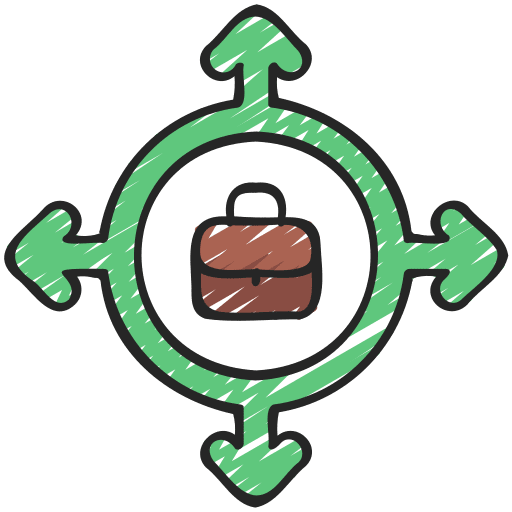 Directional arrows gear business business strategy icon