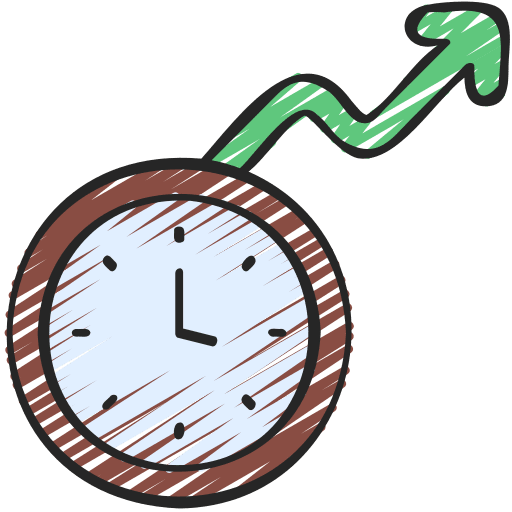 Productivity deadline efficiency time icon