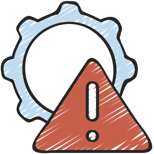 Risk management warning risk management signaling icon