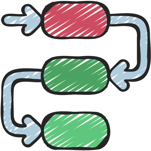 Dependencies arrows business and finance date icon