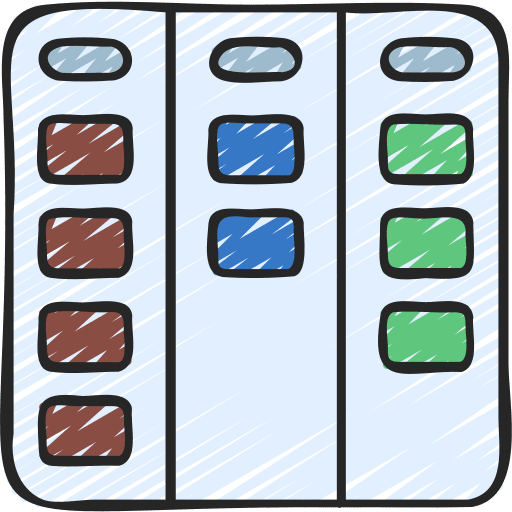 Kanban kanban process checklist icon