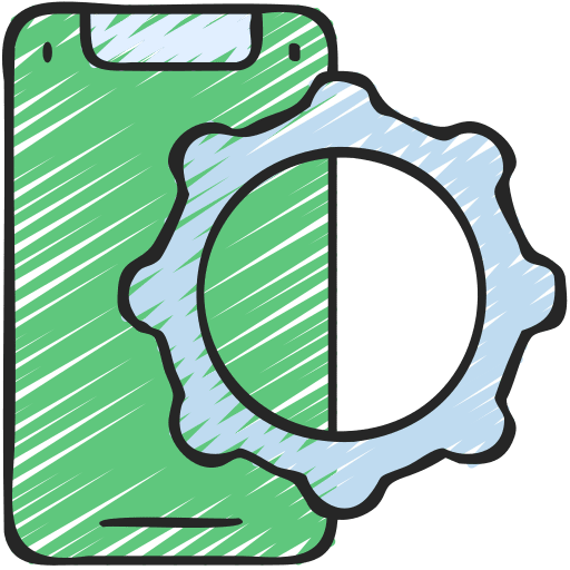 Mobile development options mobile device setting icon